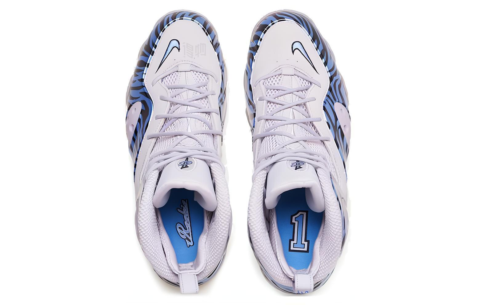 Мужские кроссовки Nike Zoom Rookie PRM Memphis Tigers (сине-белые) — фото 3
