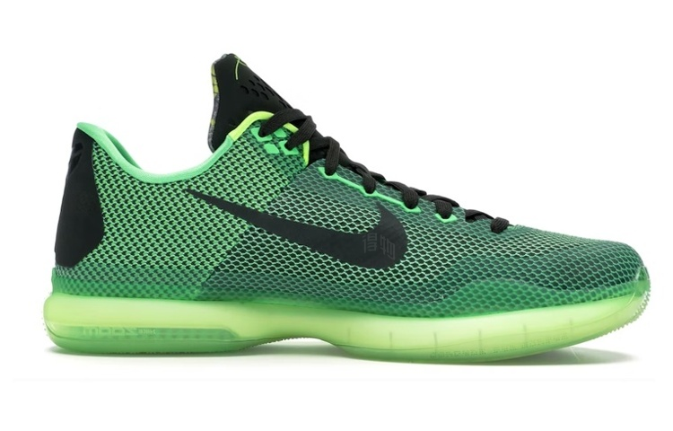 Мужские кроссовки Nike Kobe 10 Vino (зеленые) — 毒绿/红杉/绿 — фото 2