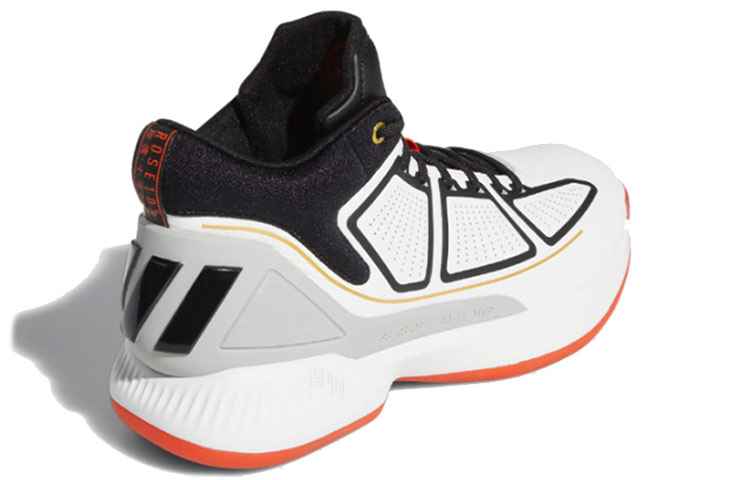Мужские кроссовки adidas D Rose 10 (черно-бело-красные) — Чёрныйбелыйкрасный — фото 4