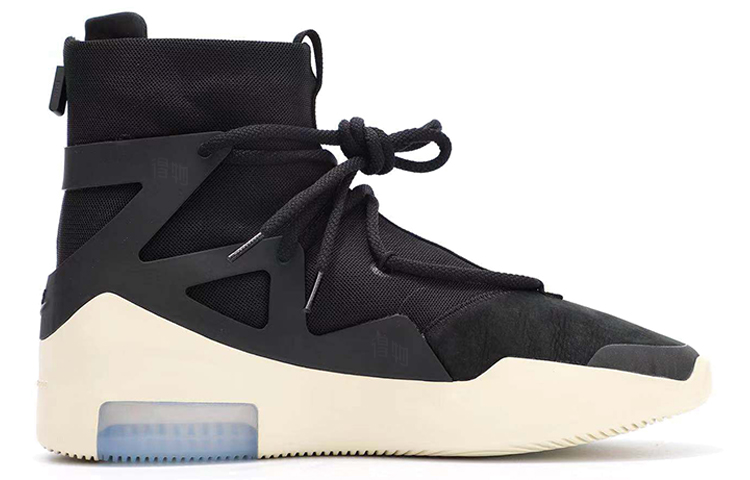 Мужские кроссовки Nike Air Fear of God 1 black fog OG (черные) — Чёрный — фото 2