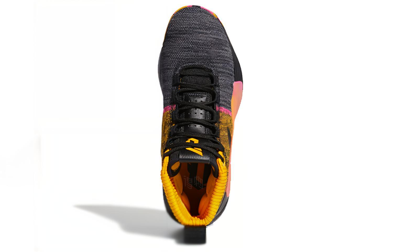 Мужские кроссовки adidas D lillard 5 GCA (черно-желтые) — Чёрный / жёлтый — фото 4