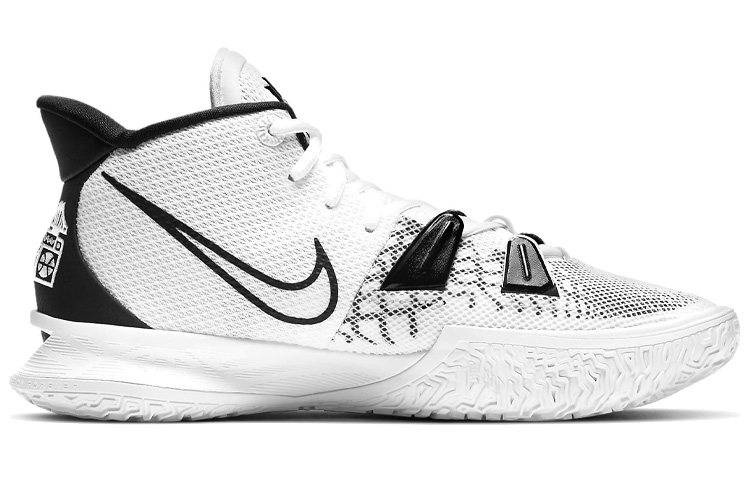 Кроссовки Nike Kyrie 7 Brooklyn Beats Air Zoom Turbo (бело-черно-зеленые) — Белый / чёрный / зелёный — фото 2