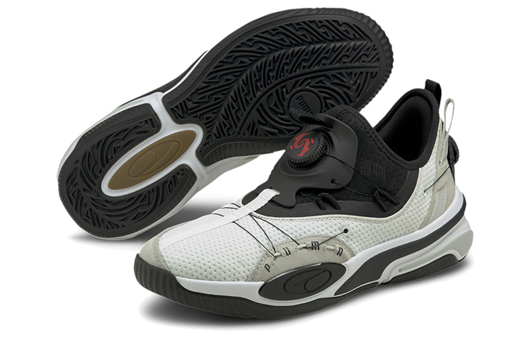 Мужские кроссовки PUMA Double Disc (черно-бело-серый) — Чёрный / белый / серый — фото 5