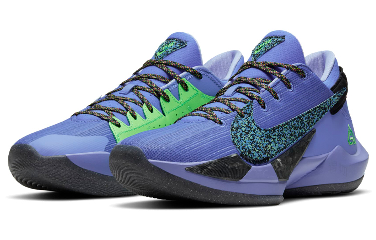 Мужские кроссовки Nike Freak 2 Zoom EP "Play For The Future" (фиолетовый / зеленый / черный) — Фиолетовый / зелёный / чёрный — фото 3
