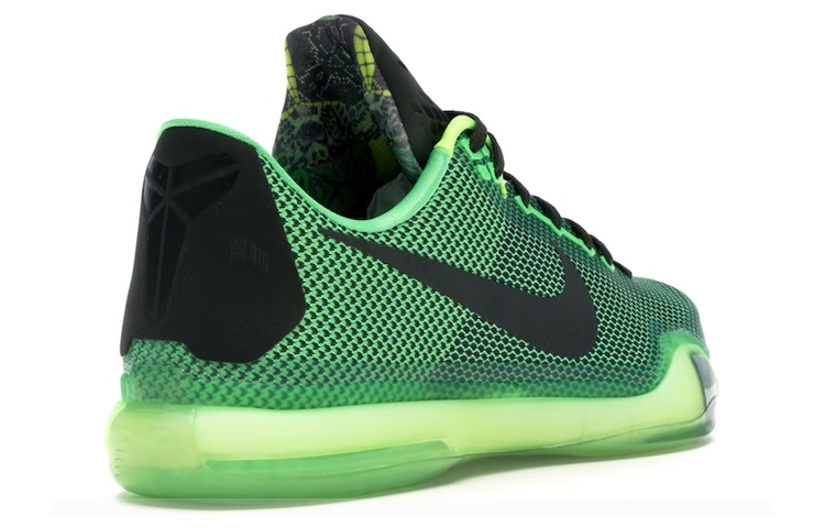 Мужские кроссовки Nike Kobe 10 Vino (зеленые) — 毒绿/红杉/绿 — фото 3