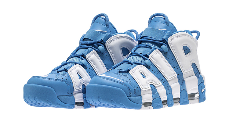 Мужские кроссовки Nike Air More Uptempo University Blue OG (голубые) — 大学蓝/白 — фото 2