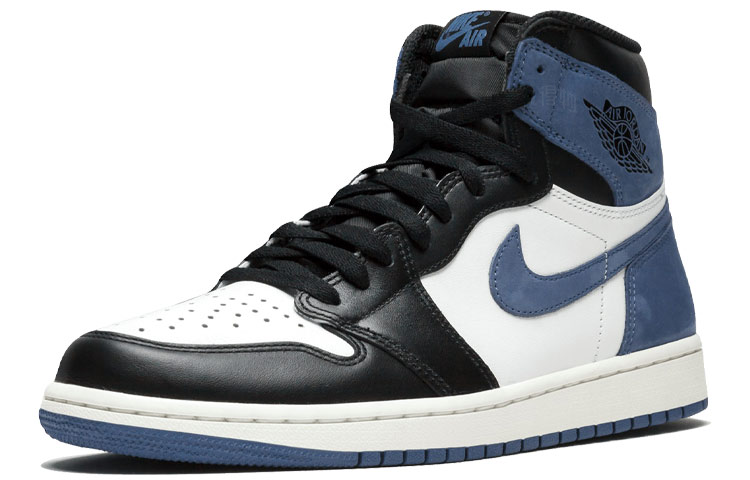 Мужские кроссовки Jordan Air Jordan 1 Retro High Blue Moon (сине-белые) — Чёрный / белый / синий — фото 2