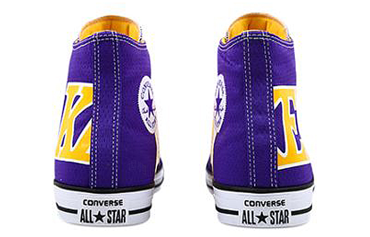Кеды Converse Chuck Taylor All Star SE Hi (пурпурно-золотые) — Фиолетовый / золотой — фото 4