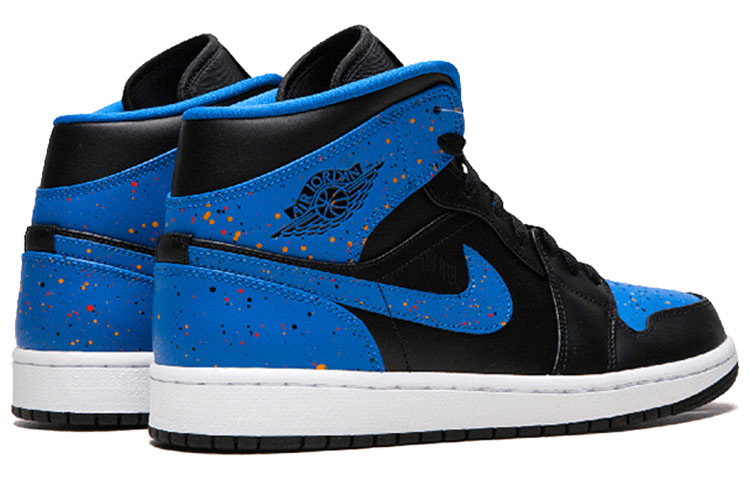 Мужские кроссовки Jordan Air Jordan 1 Mid (сине-черные) — 黑/蓝/彩色 — фото 4
