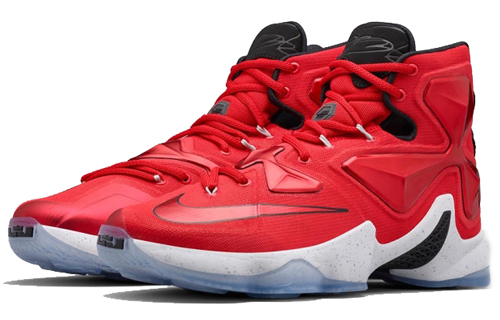 Мужские кроссовки Nike Lebron 13 On Court (красно-белые) — Красный / белый — фото 3