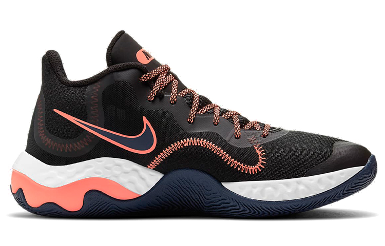 Кроссовки Nike Renew Elevate (черно-оранжевые) — фото 2