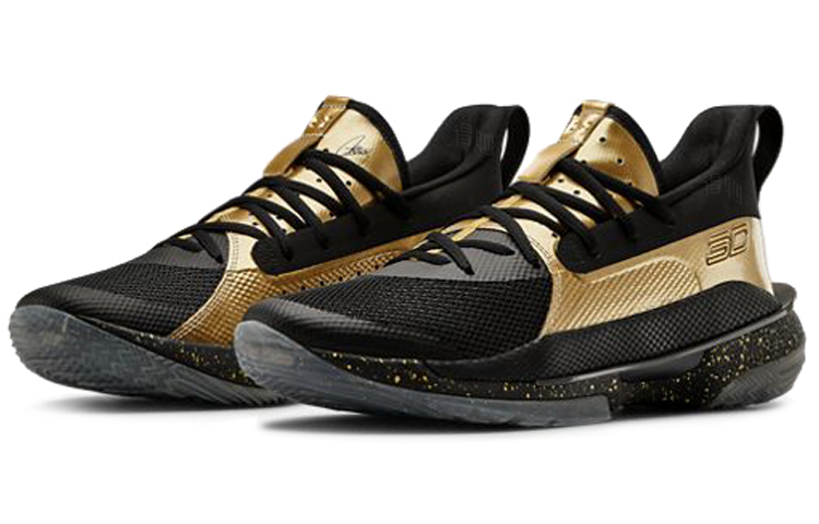Мужские кроссовки Under Armour Under Armour Curry 7 Team (черно-золотые) — фото 3