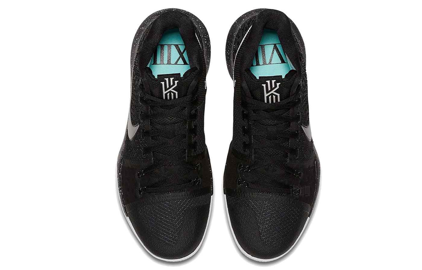 Мужские кроссовки Nike Kyrie 3 Black Ice OG (черные с ледяной подошвой) — 黑/腥红/深灰色/白 — фото 4