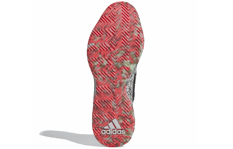 Мужские кроссовки adidas D lillard 5 (бело-красные) — фото 5