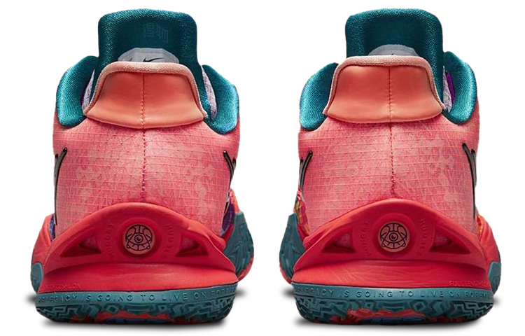 Кроссовки Nike Kyrie Low 4 EP "1 World 1 People" (розовые) — 玫红/蓝 — фото 5