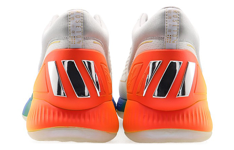 Мужские кроссовки adidas D Rose 10 (бело-разноцветные) — фото 6