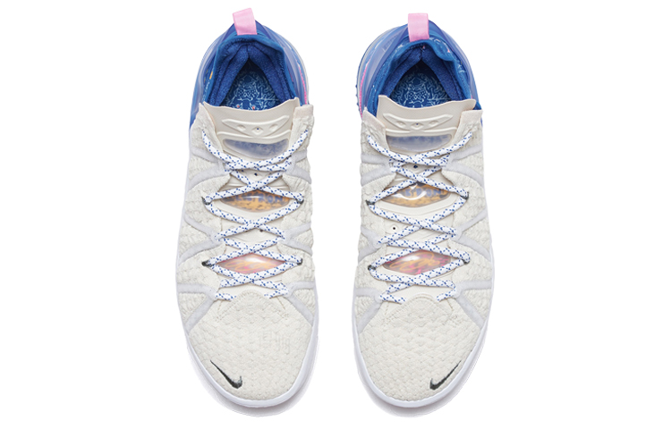 Кроссовки Nike Lebron 18 "Los Angeles By Day" (бело-синие) — Белый / синий — фото 4