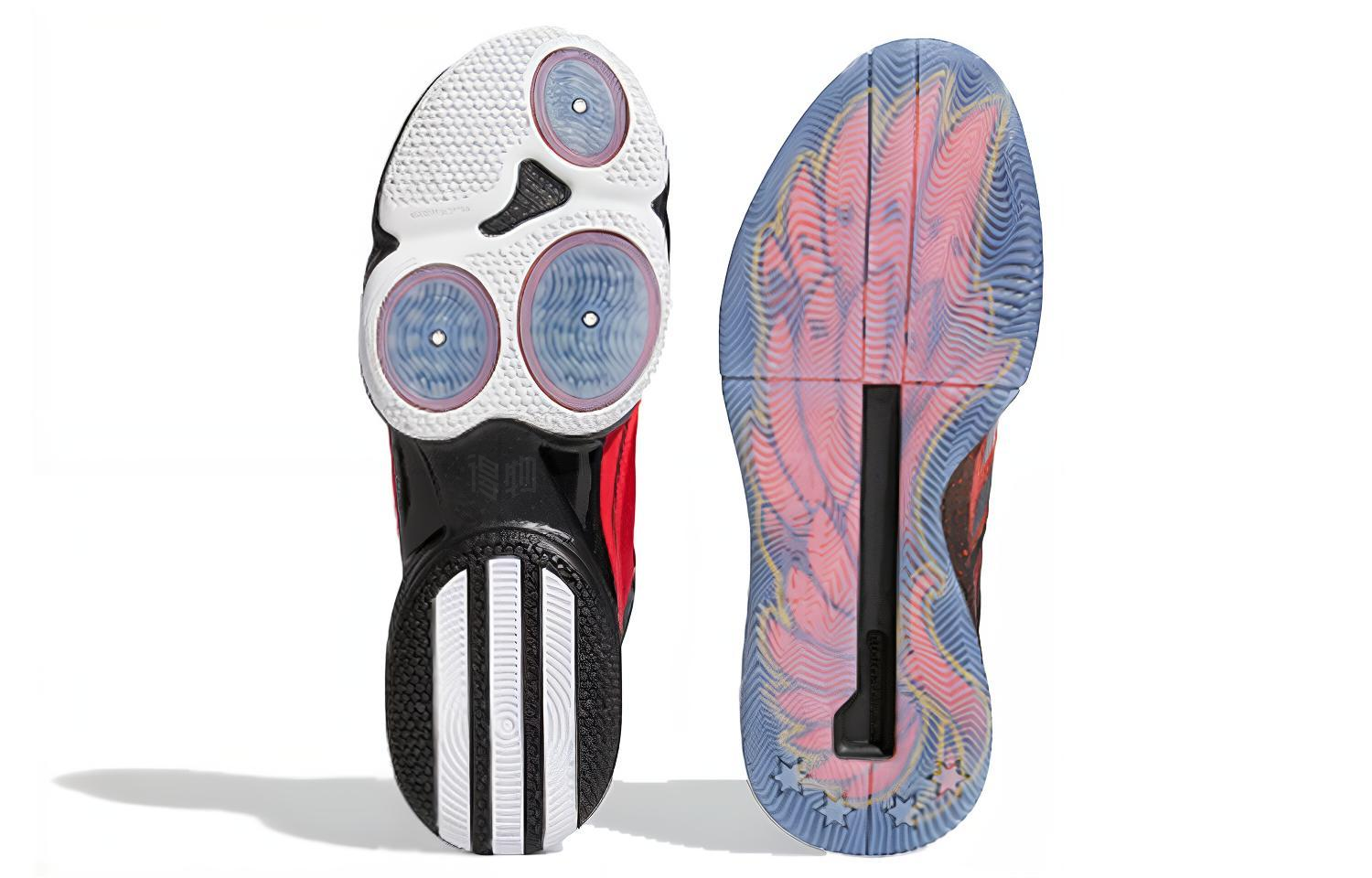 Мужские кроссовки adidas D rose 11 Bundle Pack 1.0+11 (красный / черный / белый / желтый) — Красный / чёрный / белый / жёлтый — фото 6
