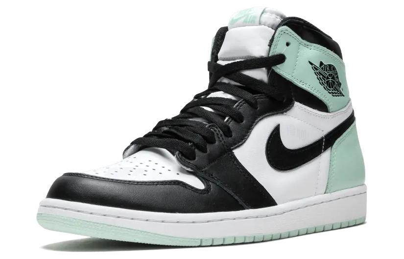 Мужские кроссовки Air Jordan 1 Retro High Igloo (мятные) — Чёрный / белый / синий — фото 2
