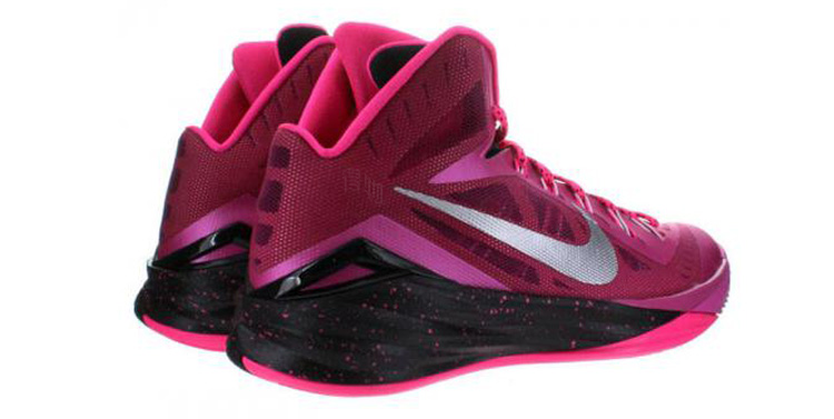 Мужские кроссовки Nike Hyperdunk 2014 (черно-розовые) — фото 4