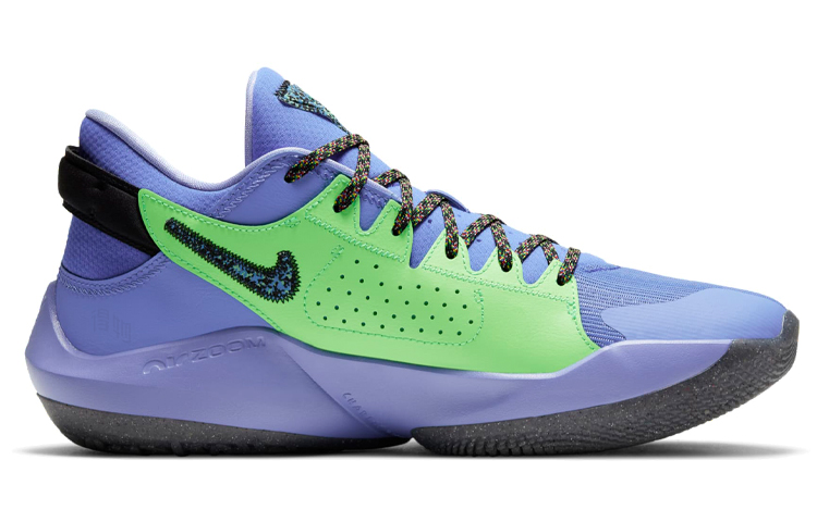 Мужские кроссовки Nike Freak 2 Zoom EP "Play For The Future" (фиолетовый / зеленый / черный) — Фиолетовый / зелёный / чёрный — фото 2
