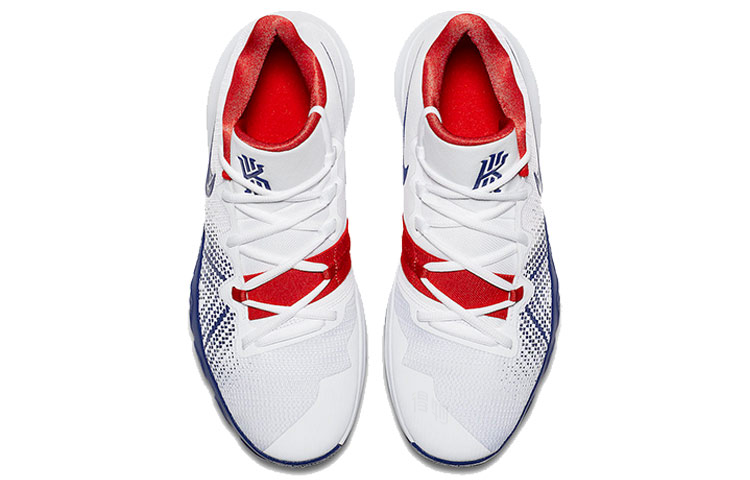 Мужские кроссовки Nike Flytrap Kyrie Irving White (бело-синие) — фото 4