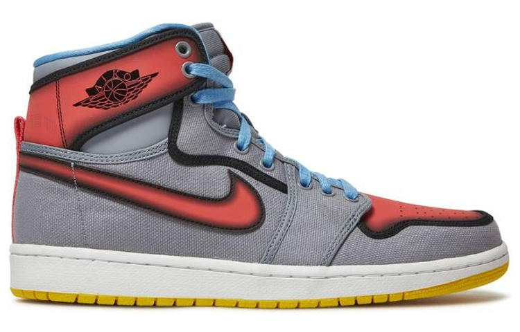 Мужские кроссовки Jordan Air Jordan 1 Retro RTTG Barcelona (сине-серый) — фото 2