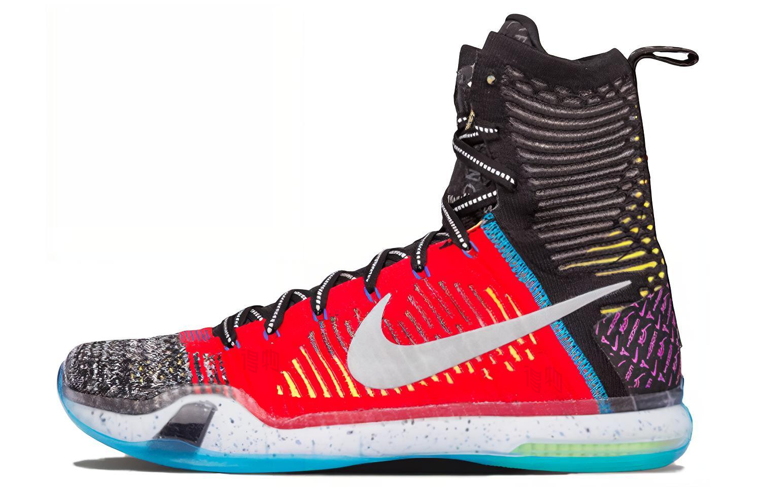 Мужские кроссовки Nike Kobe 10 Elite High What The (разноцветные) — 彩色/反光银 — фото 2