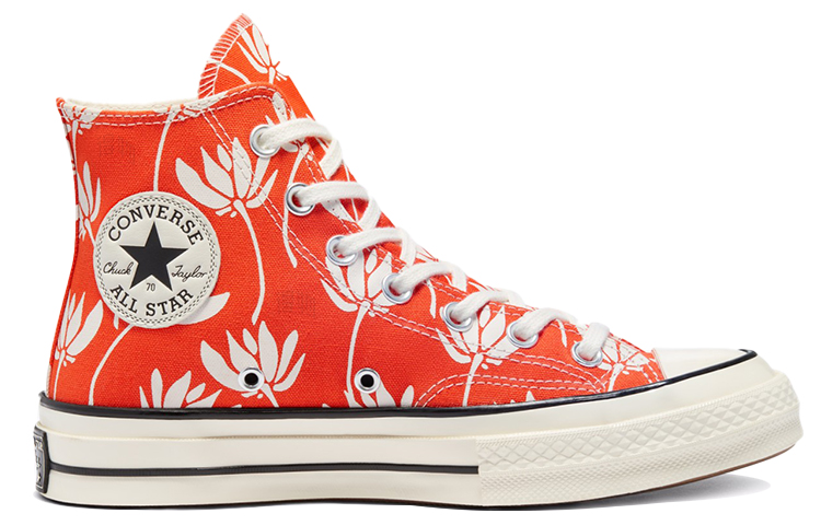 Женские кеды Converse 1970s Chuck Taylor All Star (оранжево-белые) — 橘红/白 — фото 2