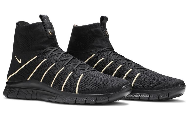 Мужские кроссовки Nike Free Flyknit Mercurial (черные) — фото 3