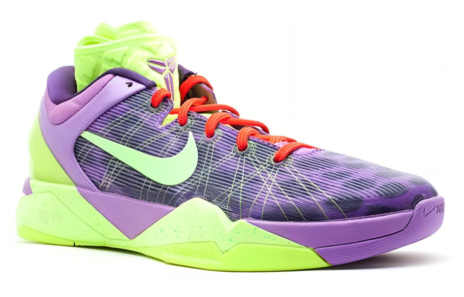 Мужские кроссовки Nike Zoom Kobe 7 (желто-фиолетово-черные) — Жёлтый / фиолетовый / чёрный — фото 3