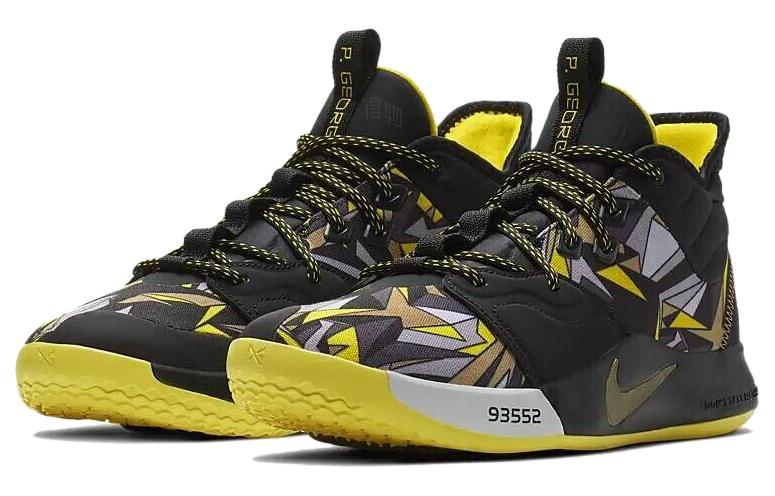 Мужские кроссовки Nike PG 3 Mamba Mentality (черно-желтые) — фото 3
