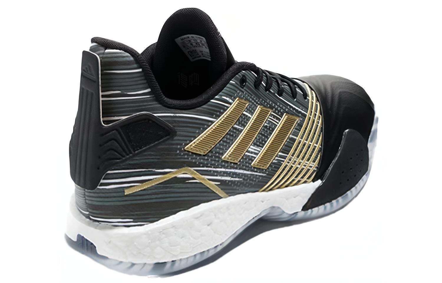 Мужские кроссовки adidas T-Mac Millennium (черно-золотые) — Чёрный / золотой — фото 3