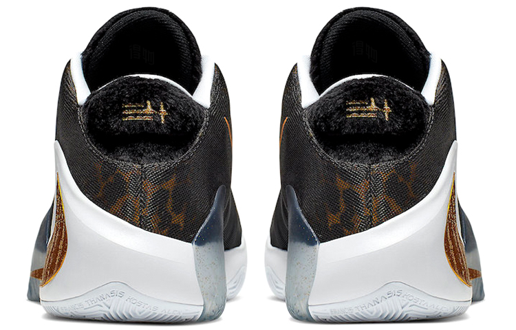 Мужские кроссовки Nike Freak 1 Zoom "Coming to America" (черно-золотые) — фото 5