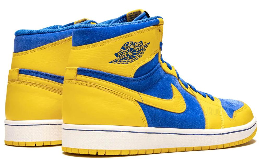 Мужские кроссовки Jordan Air Jordan 1 OG Laney (сине-желтые) — 玉米/宝蓝/白 — фото 4