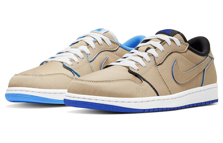 Мужские кеды Nike Air Jordan 1 Low Desert Ore (бежевые) — Жёлтый — фото 3
