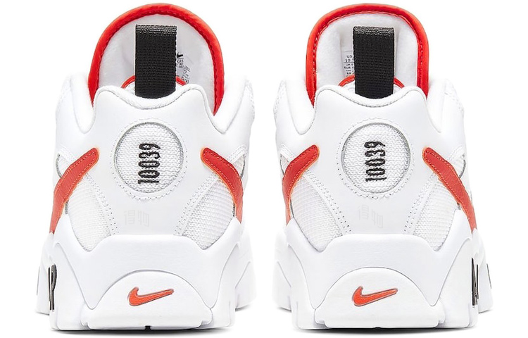 Мужские кроссовки Nike Air Barrage Low "Rucker Park" (бело-красные) — фото 5