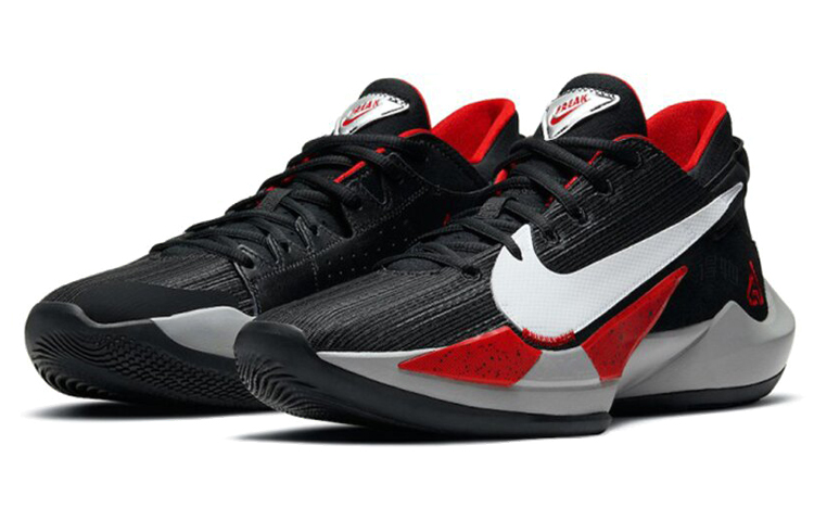 Мужские кроссовки Nike Freak 2 (черно-красно-белый) — фото 3