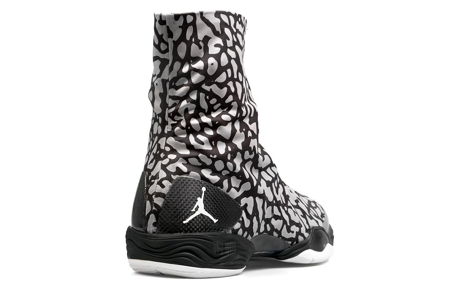 Мужские кроссовки Jordan Air Jordan 28 Cement Elephant (черно-серый) — 水泥灰/白/黑/体育红 — фото 4
