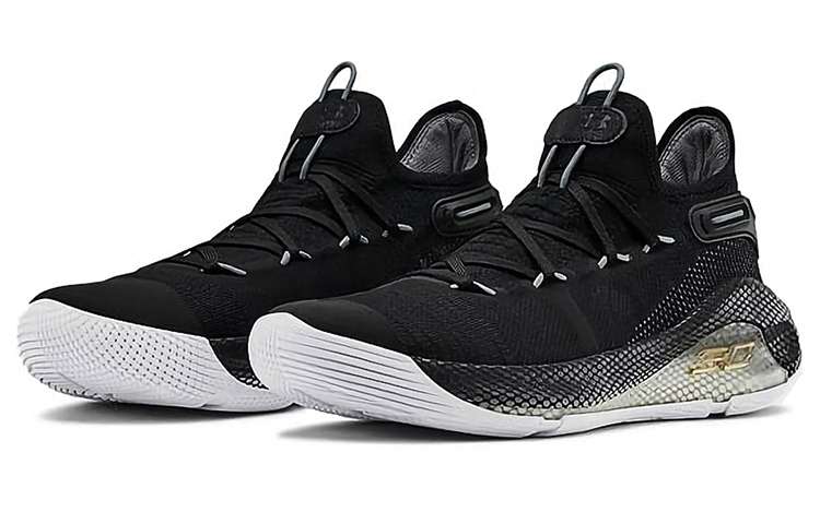 Мужские кроссовки Under Armour Curry 6 (черно-золотые) — фото 3