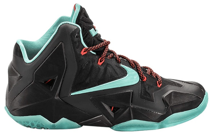 Мужские кроссовки Nike Lebron 11 Diffused Jade 11 (черный / зеленый) — Чёрный / зелёный — фото 2