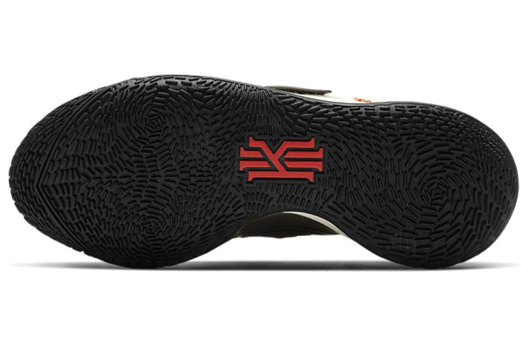 Кроссовки Nike Kyrie Low 3 Air Zoom (бело-черно-красно-зеленые) — Белый / чёрный / красный / зелёный — фото 6