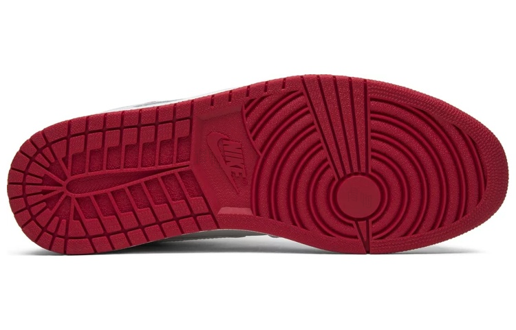 Мужские кроссовки Jordan Air Jordan 1 Retro Hare Jordan (бело-серо-красные) — Белый / красный / серебристый / чёрный — фото 5