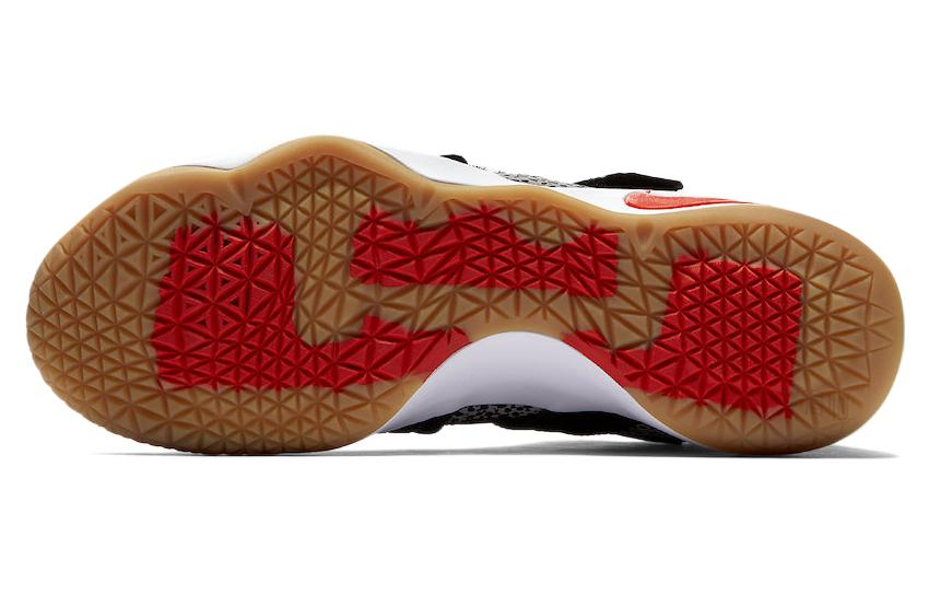Мужские кроссовки Nike zoom soldier 11 LeBron Safari 11 (черный) — Чёрный / белый / красный — фото 6