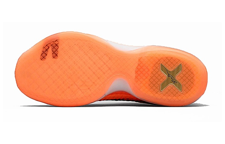 Мужские кроссовки Nike Kobe 10 Elite Chester (оранжево-черные) — фото 4