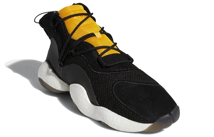 Мужские кроссовки adidas originals Crazy BYW 1.0 (черно-желтые) — Чёрный / жёлтый — фото 3