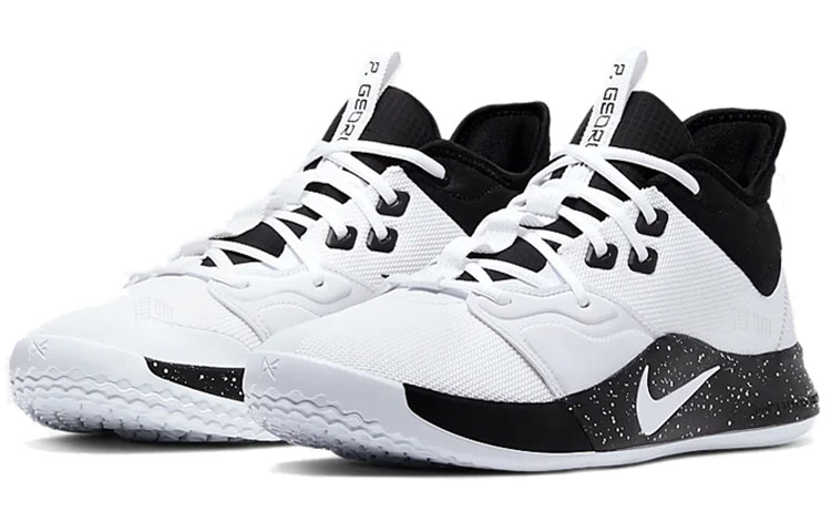 Мужские кроссовки Nike PG 3 (черно-белые) — фото 3