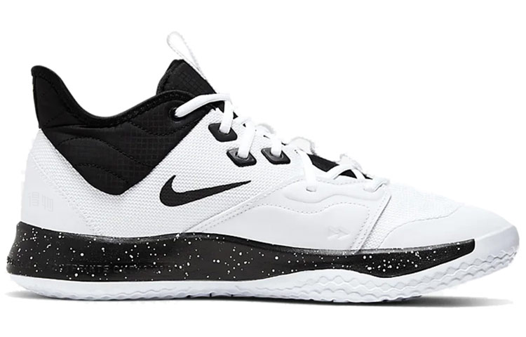 Мужские кроссовки Nike PG 3 (черно-белые) — фото 2