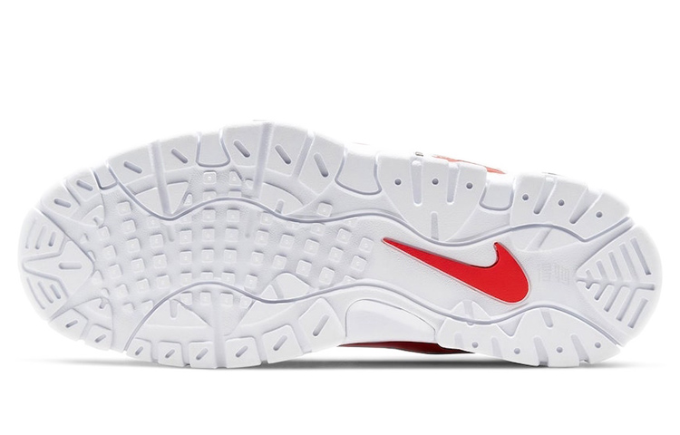 Мужские кроссовки Nike Air Barrage Low "Rucker Park" (бело-красные) — фото 6