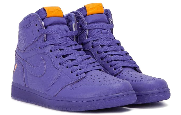 Мужские кроссовки Jordan Air Jordan 1 Retro High Gatorade Rush Violet (фиолетовые) — Синий — фото 3
